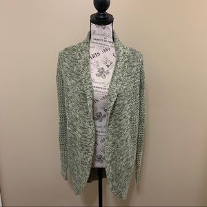 Derek Heart Green Marled Cacoon Open Cardigan Size Medium